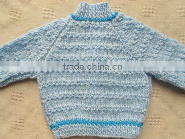 Baby boy newborn sweater hand knit cardigan