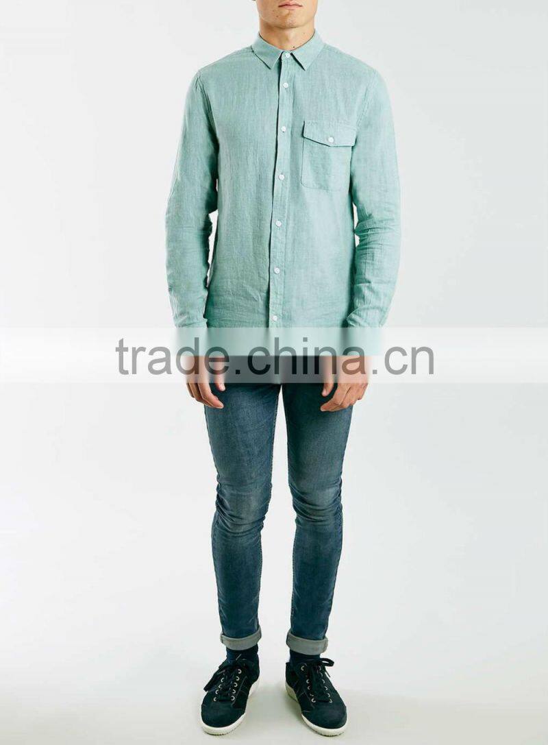 2016 latest dress designs mens hemp dress linen shirts