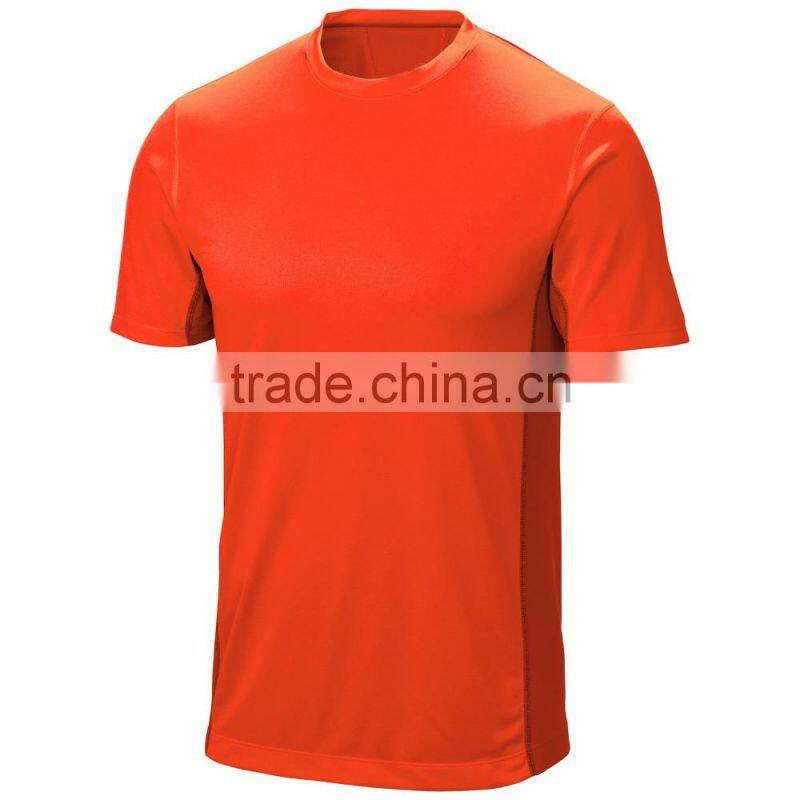 special design polyester technical soft o-neck for men sport t-shirt