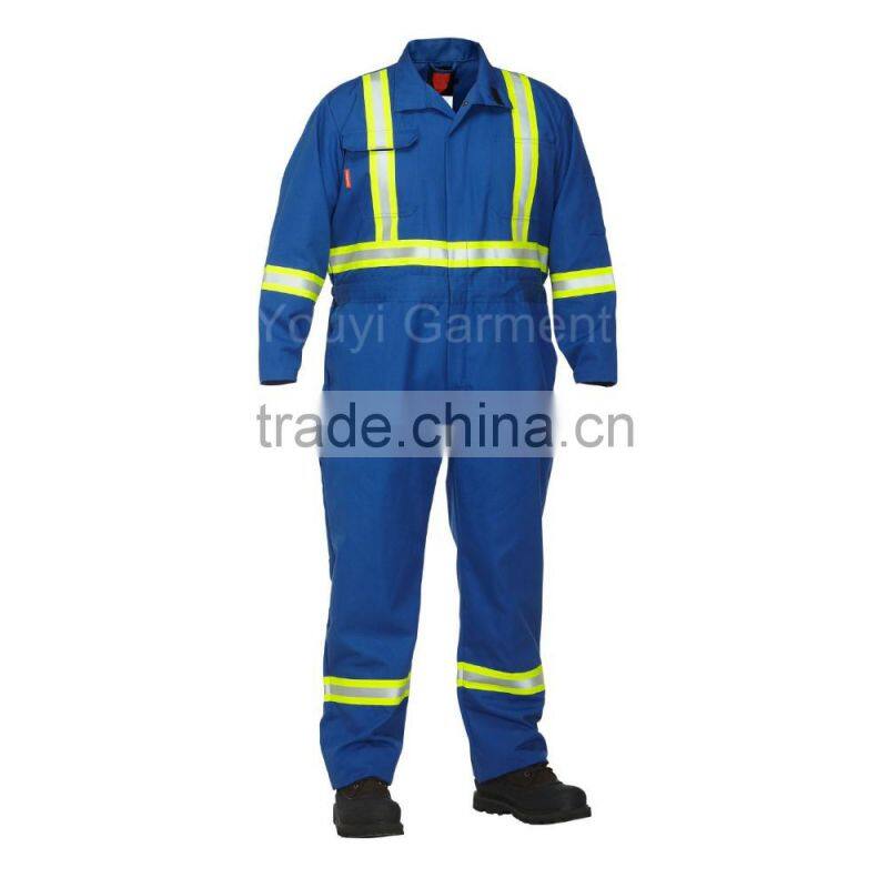 6oz. Nomex IIIA Fabric Twill Permanent Flame Resistant Coverall With Reflective tape