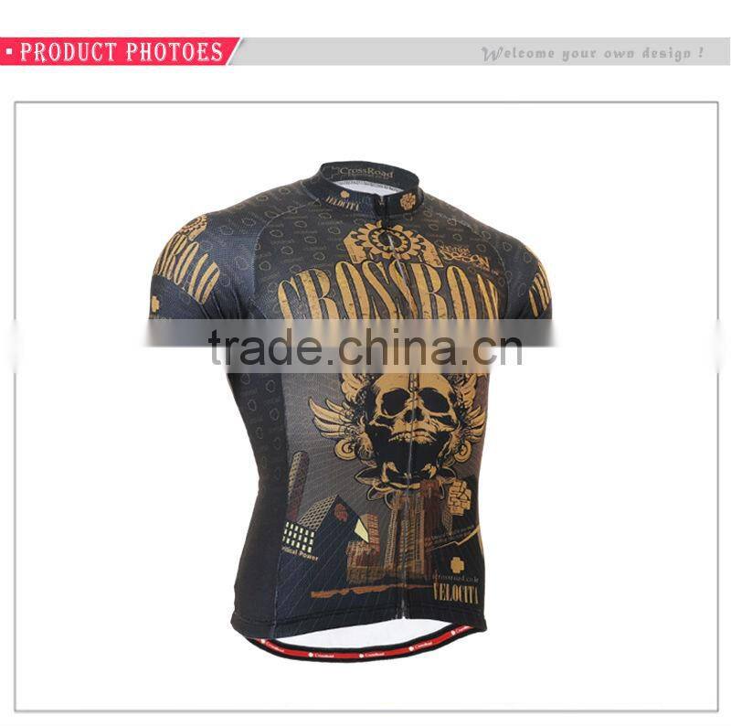 Cyclist Jersey Bike Clothes Top Bictcle Skull Shirt For Men