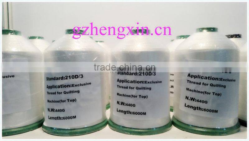 100% polyester sewing thread FOR SEWING MACHINE ,150d/3,raw white