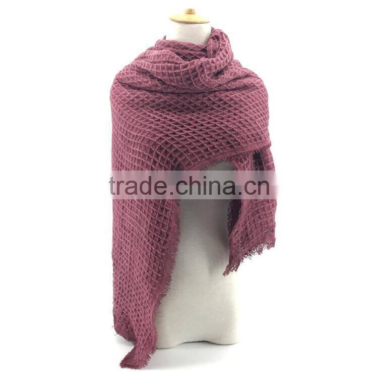 Women Plaid Cashmere Scarf pashmina Warm Winter scarf