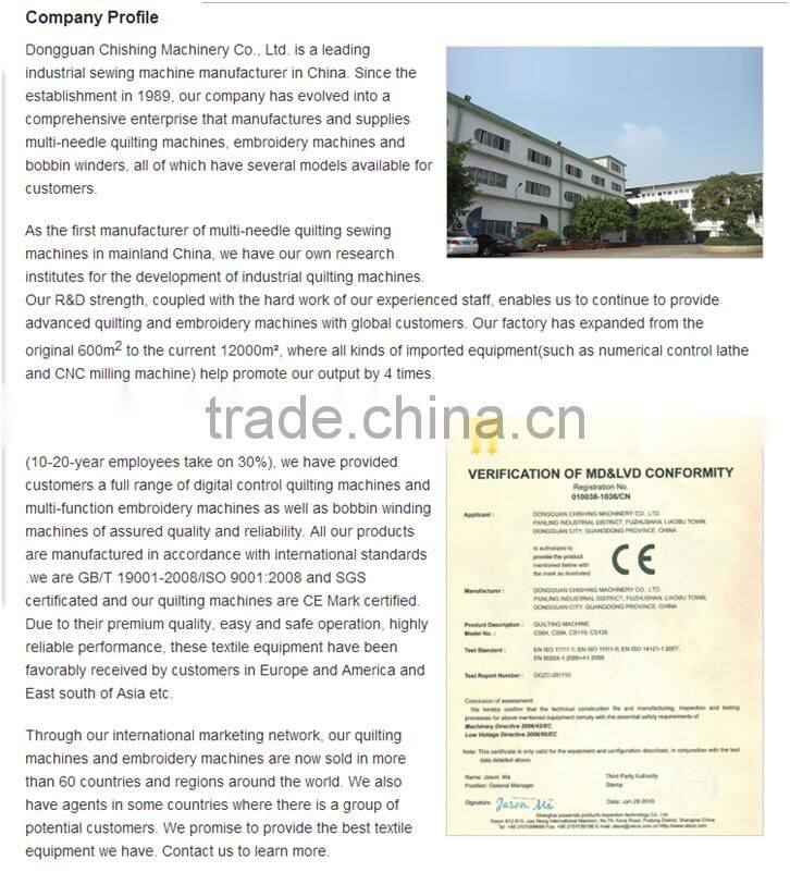 Lock stitch shuttle multi needle quilting machine(CSDB94"-3)