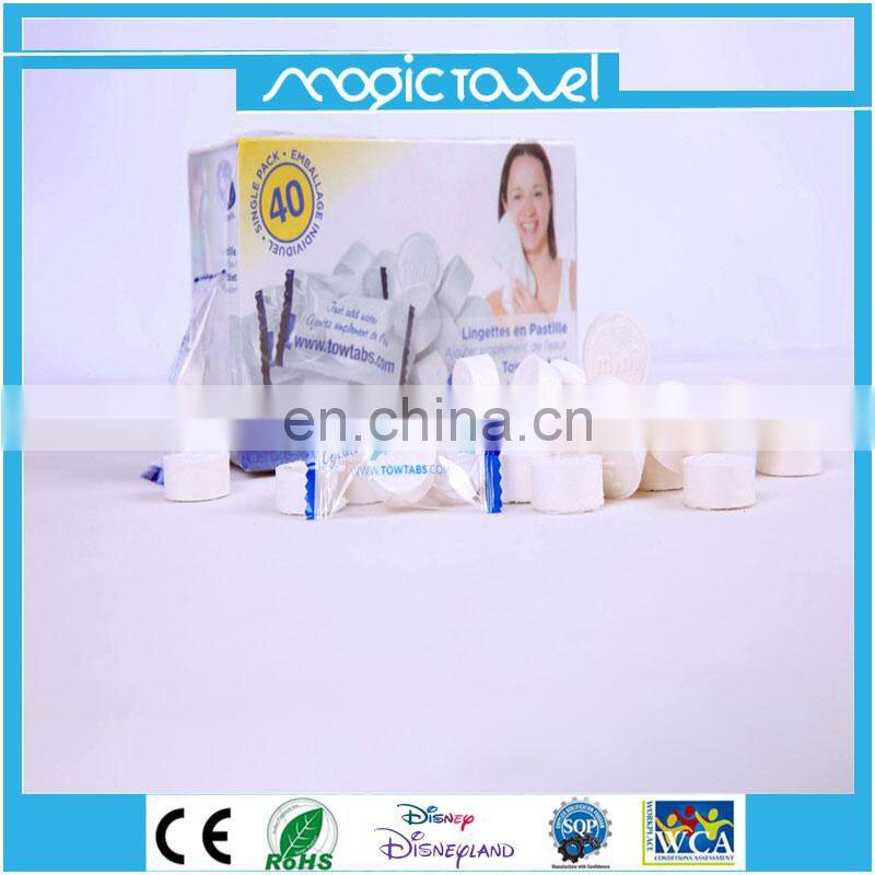 candy flow pack restaurant & hotel used disposable compressed nonwoven coin wipes magic grow towels