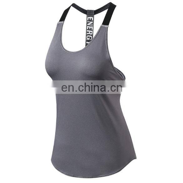 Cheap wholesale 85% polyester 15% spandex quick dry women gym tank top strech fitness yoga woman athletic tank tops