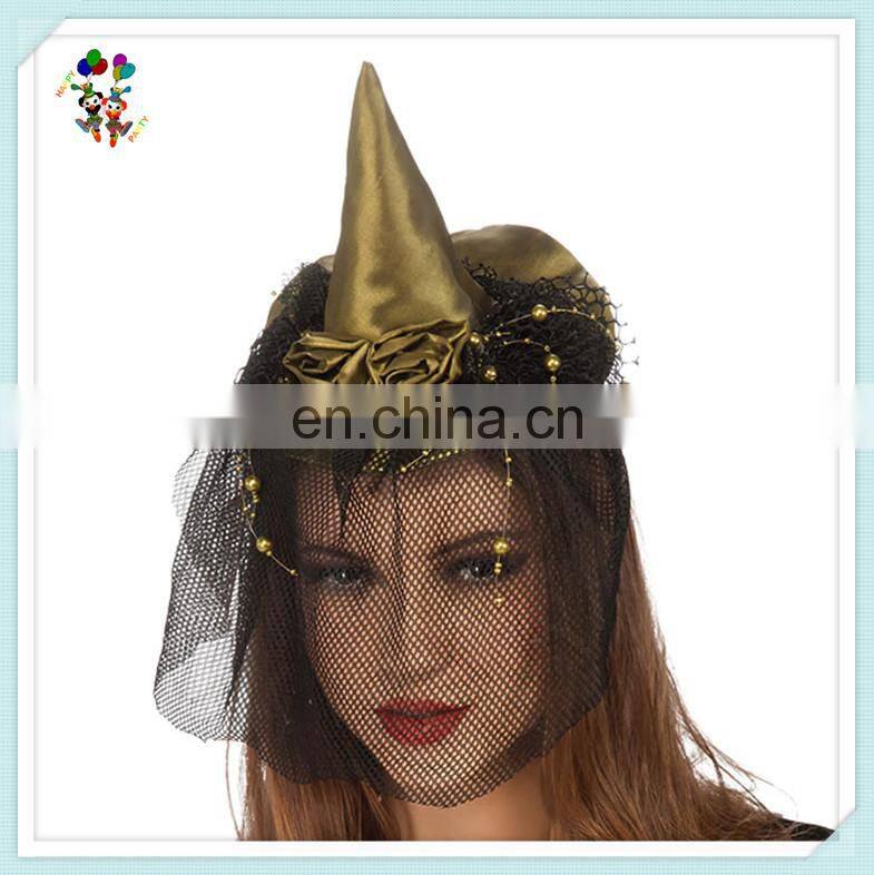 Womens Halloween Party Costume Mini Witch Hats with Veil HPC-0263
