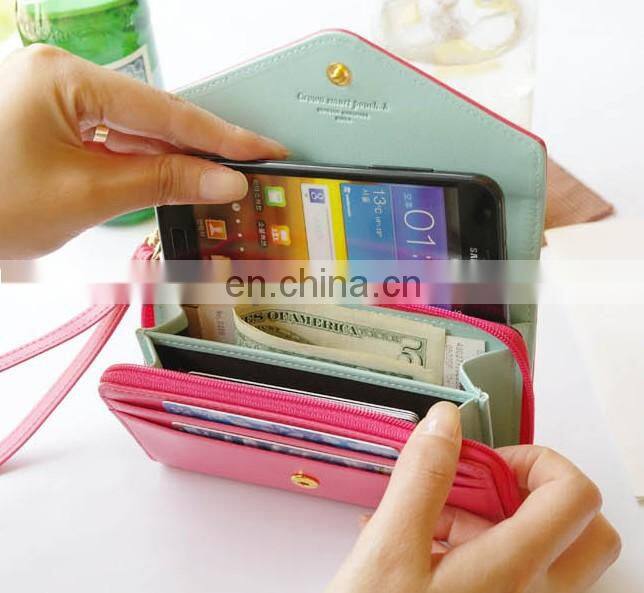 Galaxy s3 cover case,crown smart pouch for Iphone for Samsung for money and card different color wholesale price