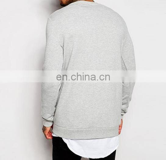 China Supplier Custom Plain Longline Wholesale Crewneck Sweatshirt Man