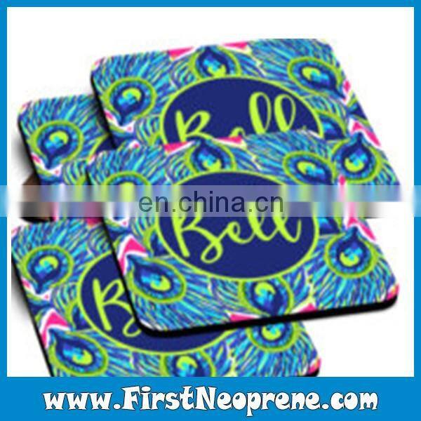 Cute Cutting Carton Shape Free Toy Rubber Coaster