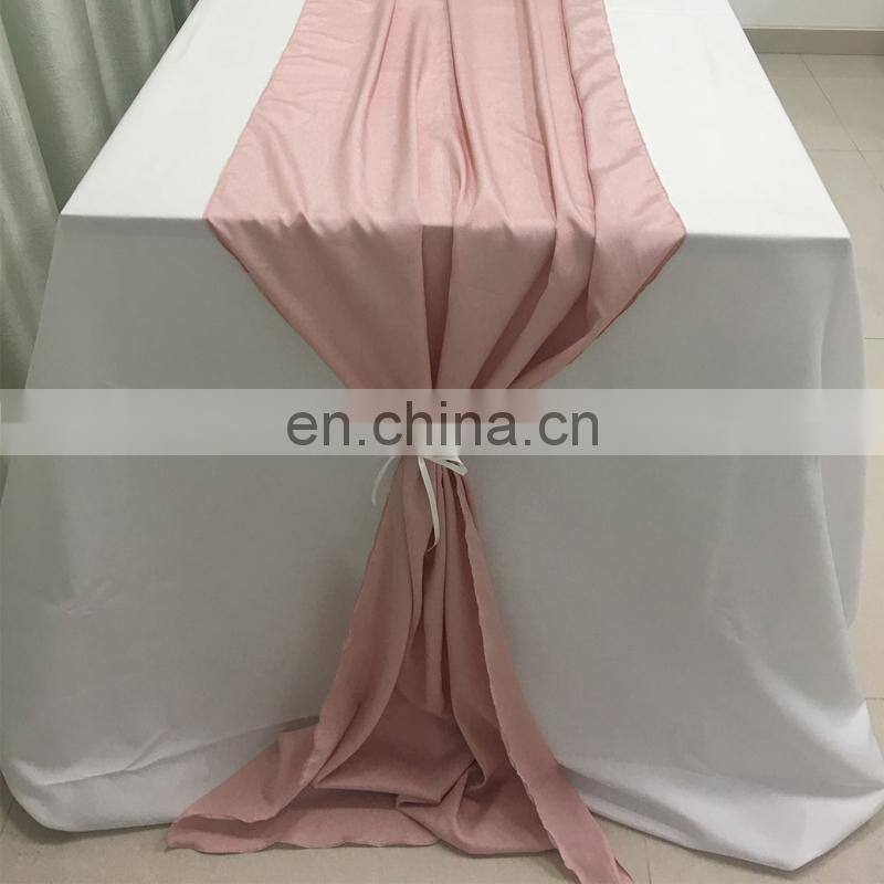 TR041#102 silk crepe de chine fabric green table runner wedding