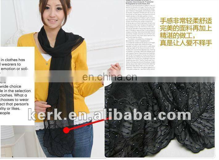 Factory price 175cmx52cm 17 colors ladies shawls scarf, can be MUSLIM HIJAB, 100% silk scarf