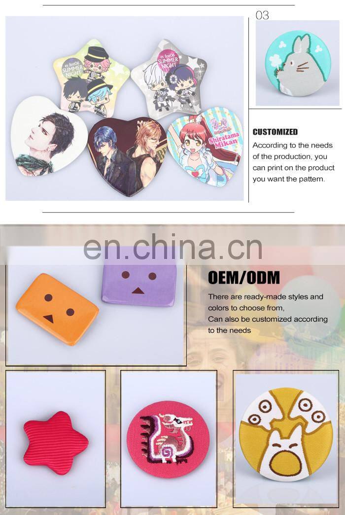 Custom logo custom heart button pin badge