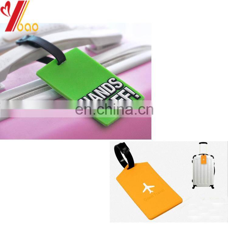 Travel Plastic Cute Silicone Label Id luggage Tag, personalized PVC name tag