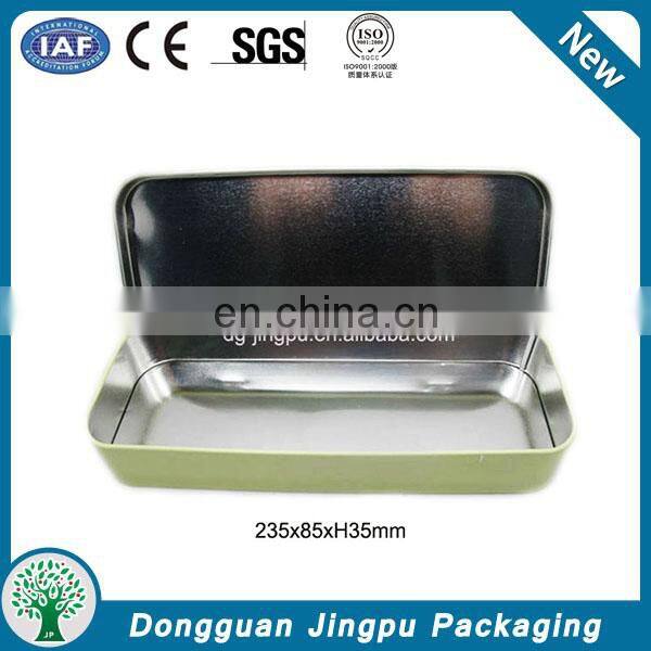 Custom printed metal rectangular kids tin pen case