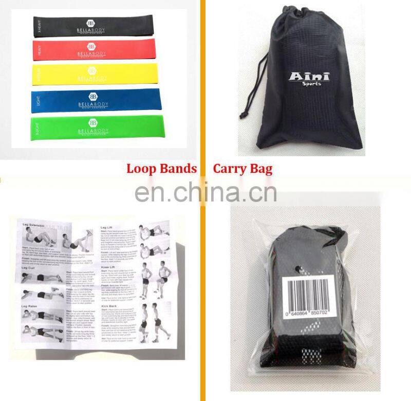 50 60cm Resistance Loop Bands -Latex Exercise loop Bands Set of 4 for Working out or Physical Therapy