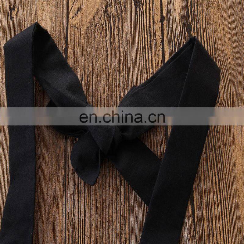 Girls Summer Outfit Kids black camisole tops + stripe pants Set for 1-6T