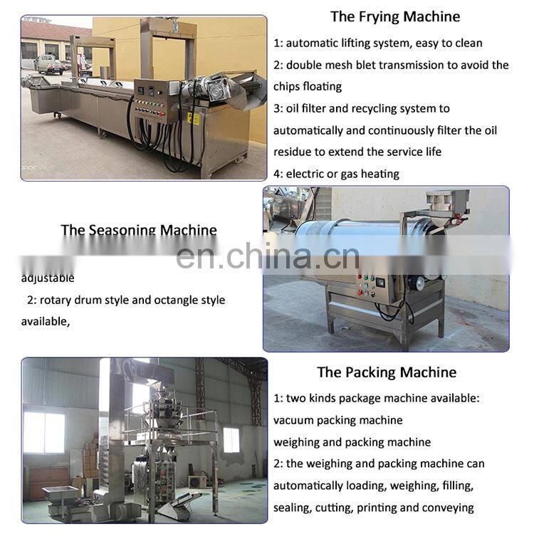 fully automatic french fries potato chips making line