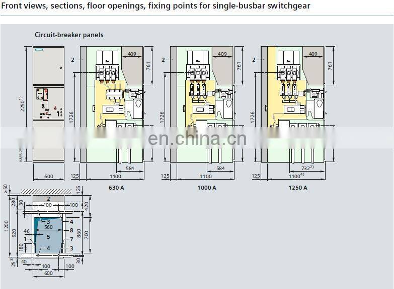 SIEMENS NXPLUS 17.5kV SIEMENS Gas Insulated Switchgear SIEMENS GIS