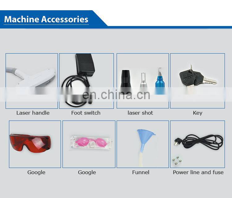 Portable laser tattoo removal 1064nm/532nm machine wash tattoo Beauty device