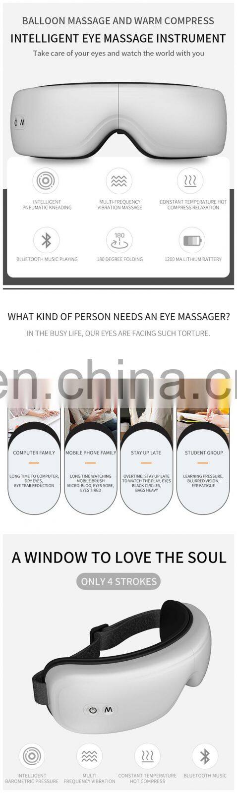 Bluetooth Music Electric Eye Massager Wireless Portable rechargeable eye massage machine