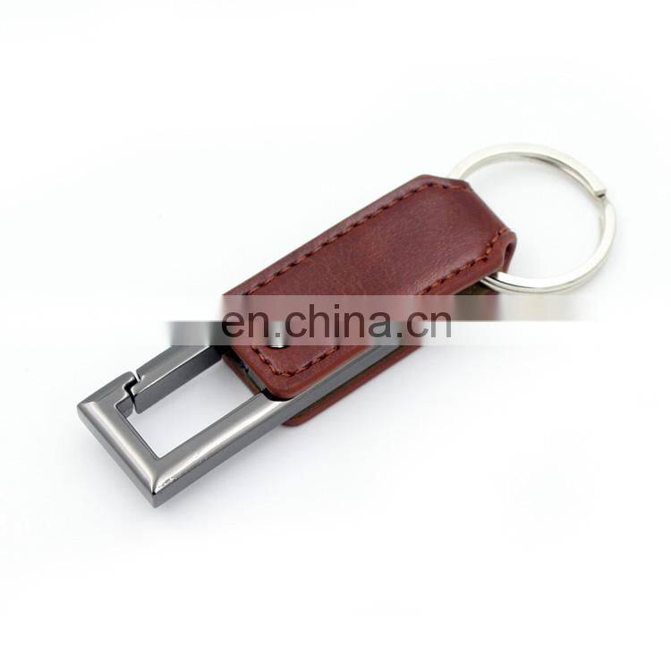 Wholesale Customized Logo Pendrive Leather USB Flash Drive Gift with Gift Box Packing
