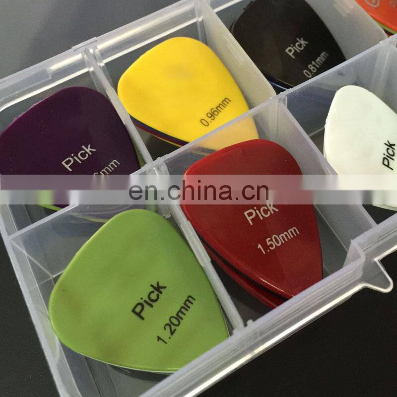 40 guitar picks 1 box case acoustic electric bass pic plectrum mediator guitarra musical instrument thickness mix 0.58-1.5