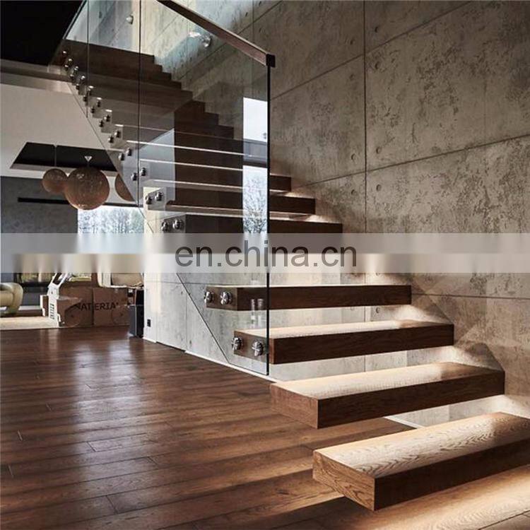interior home house customized granite floating stairs design