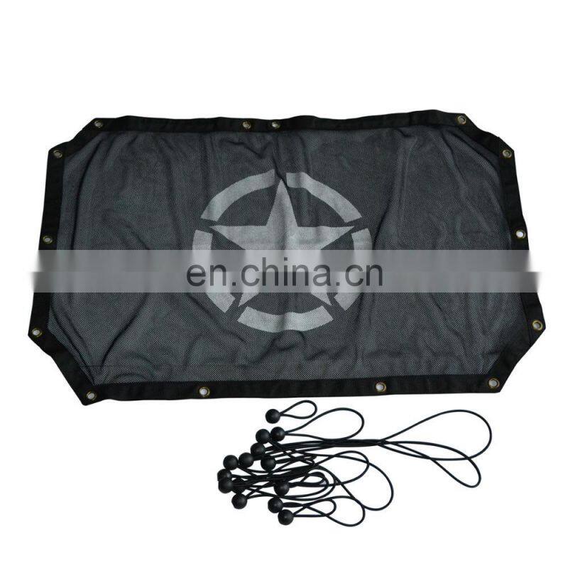 Black Roof Sunshade Net for Jeep Wrangler JK Car Front Sunshade