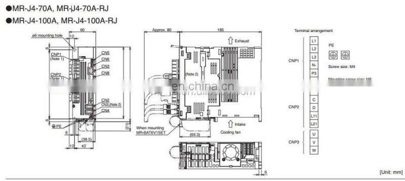 Power Saving 100% New Japan Mitsubishi Electric 500w Speed AC DC Servo Motor + Brake Kits Control HG-SR102BJ + MR-J4-100A
