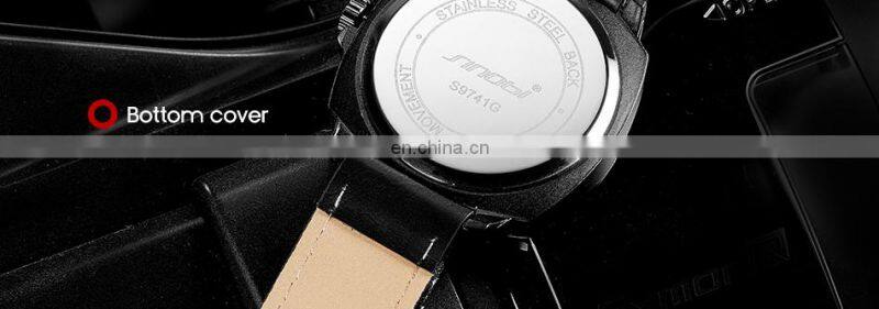 SINOBI Spider Man Watch S9741G Luminous Dial Male Wrist Watch Luxury Calendar Window Masculine Watch Jam Tangan Pria