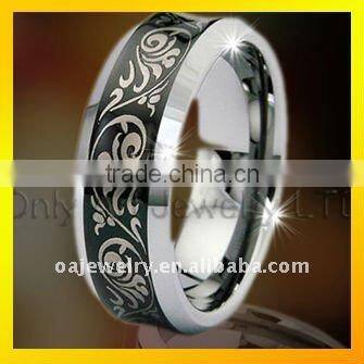 simple design tungsten carbide facet ring
