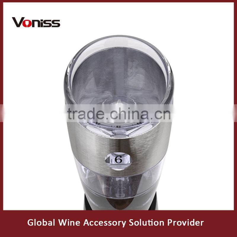 Adjustable Aerator Wine set Stainless Steel Wine Aerator set 2015 New Arrival, available for red and white wine dishwasher safe