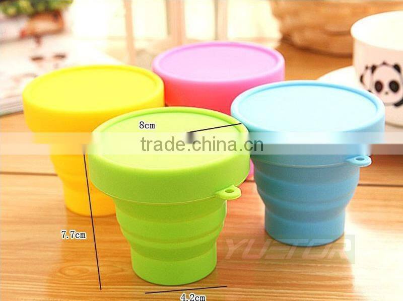 outdoor foldable portable silicone water cup 170ML
