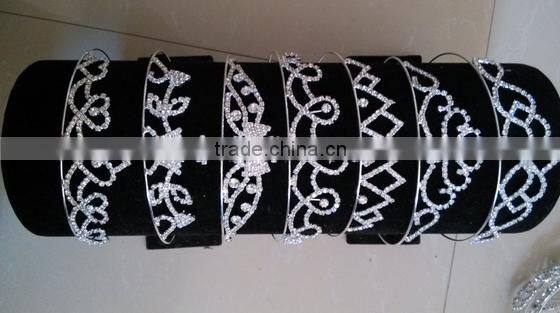 fashion design rhinestone princess crown for wedding bridal