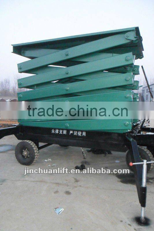 10m 1000kg Excellent quality four wheel mobile scissor lift platform