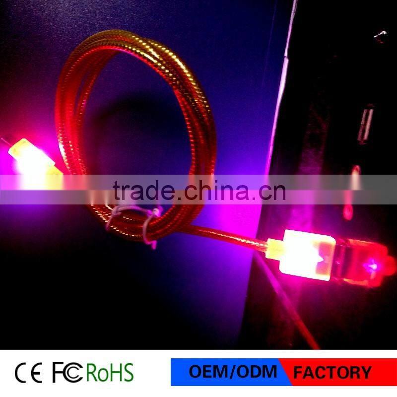Factory Wholesale Hot Selling New Product Micro USB Cable with LED Light
