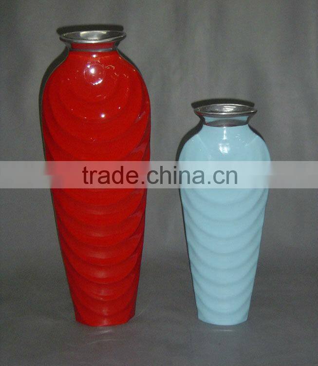 Aluminium Coloured Flower Vase