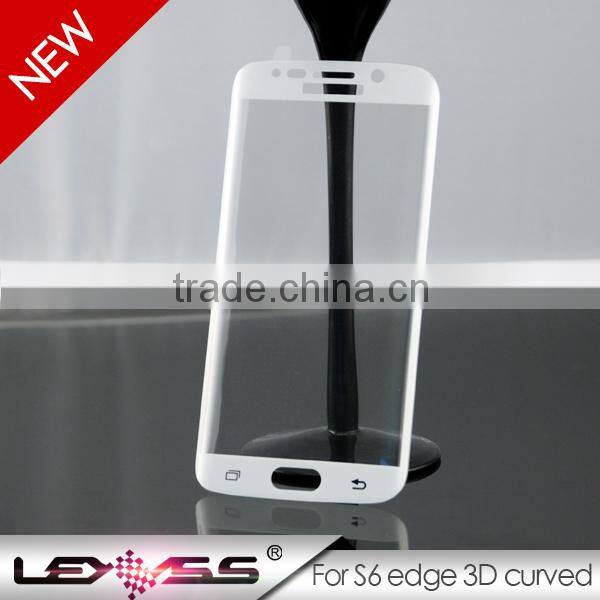 wholesale price 3D curved edge full size Tempered glass screen protector film for s6 edge