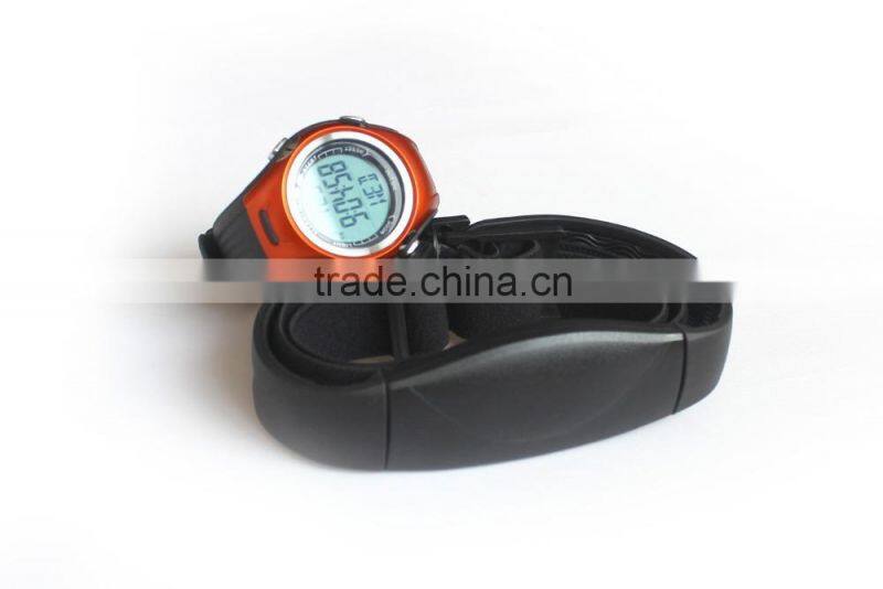 Wholesale-Chest Strap Heart Rate Monitor Calories Pedometer Digital pulse Sports Watch LCD Exercise Memory Mode Outdoor Water r