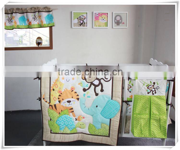 applique embroidery nursery bedding sets Factory Wholesale