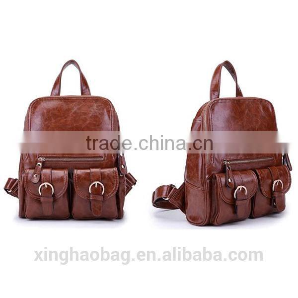 Wholesale girls leather backpack bags korean style backpack