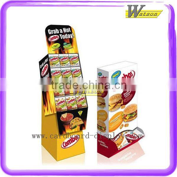 Supermarket Promotion Compartment Floor Cardboard Display Stand