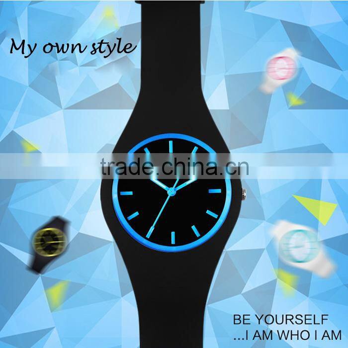 2016 HOT SELLING new fashion silicone watch Jelly watch