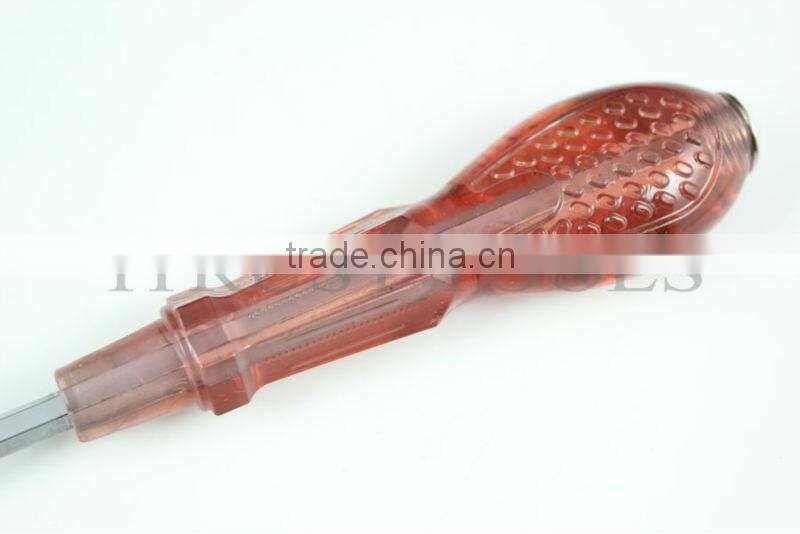 Transparent Plastic Handle Black Bit Screwdriver SD1058