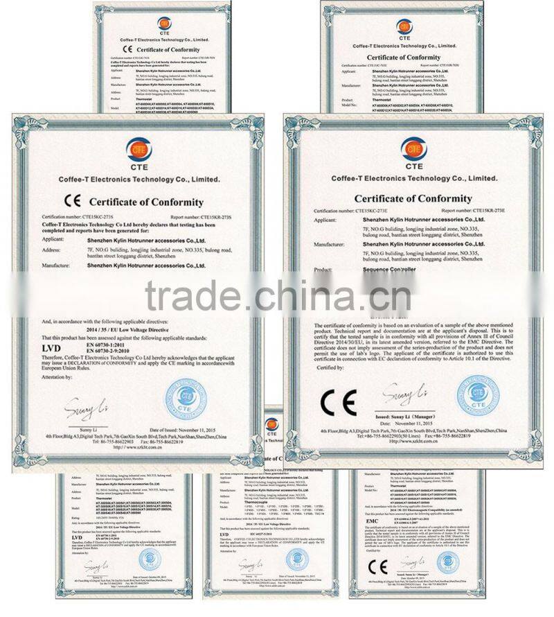 8 Zones high precision time sequence controller for hot runner valve gate