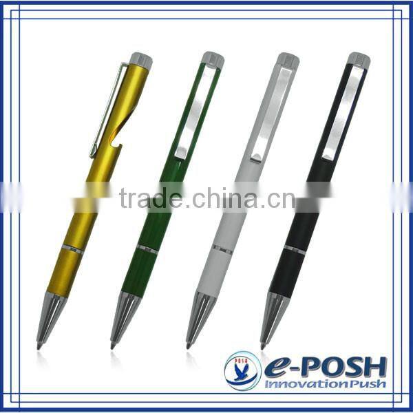 Bottle opener function beer business advertising metal ball point pen