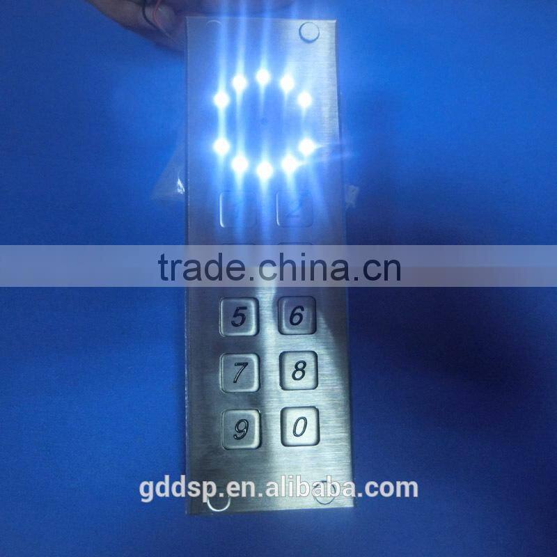 Manufacturer metal keys access control system black metal keypad