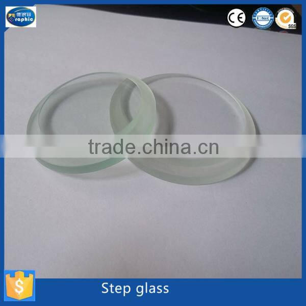Chinese glass 6mm step shaped Tempered glass for Lamp Cover