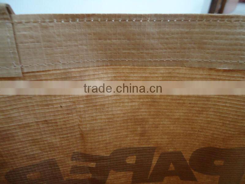 silkscreen printed plastic lined paper bags